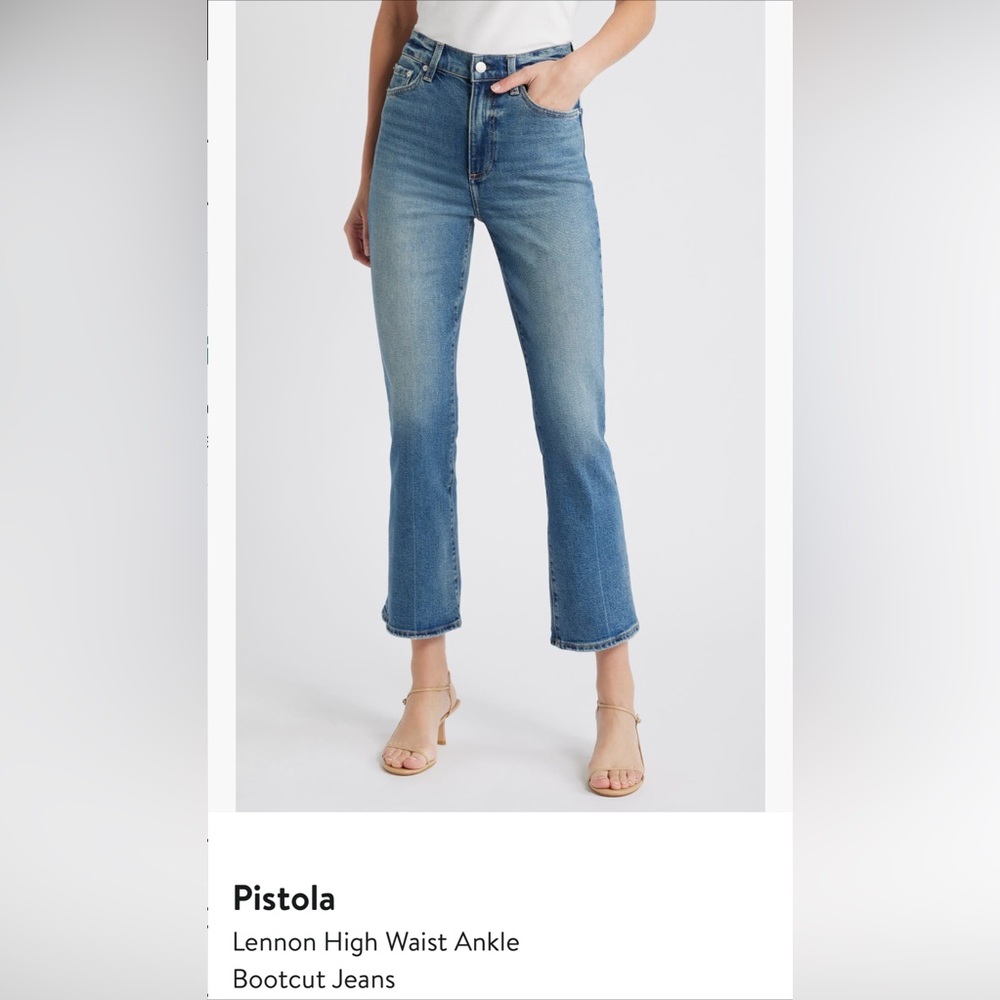 Pistola Lennon High Waist Ankle Bootcut Jeans in Midtown